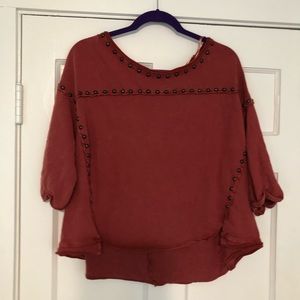 Free People bead detail knit top